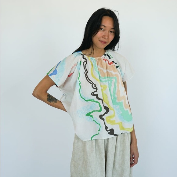 STATE the Label Tops - STATE the Label - LAVERNE TOP / FLYOVER in L/XL